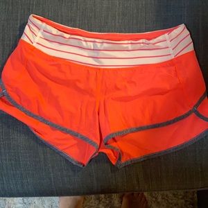 Lululemon running shorts. Hot pink